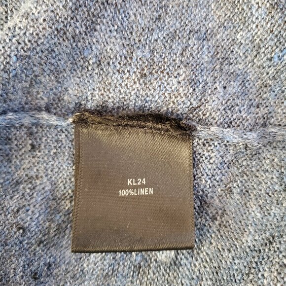 Lafayette 148 Denim Blue Linen Knit Top, Size Medium - Picture 7 of 8